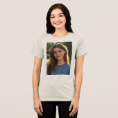 Customized with two photos Tri-Blend shirt (Voorkant volledig)