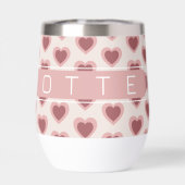 Customized Y2K Heart in Bordeaux Pink Retro (Achterkant)