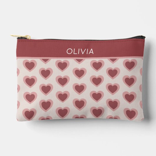 Customized Y2K Heart in Bordeaux Pink Retro Etui (Voorkant)