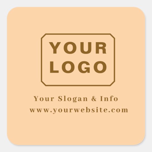 Customized Your Logo Stylish Minimal Business logo Vierkante Sticker (Voorkant)