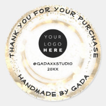 CustomLogo - BedanktJe handgemaakte witte goudConf