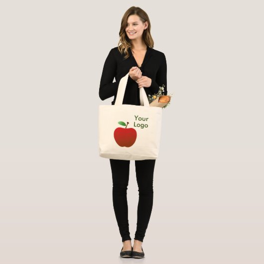 #CustomLogoToteBag Grote Tote Bag (Voorkant (model))