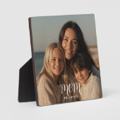 CustomMom Vastgestelde Moderne Script  Fotoplaat (Voorkant)