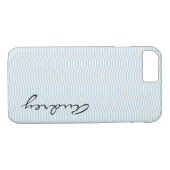 CustomName Blue Stripes Case-Mate iPhone Case (Achterkant (Horizontaal))