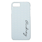 CustomName Blue Stripes Case-Mate iPhone Case (Achterkant)