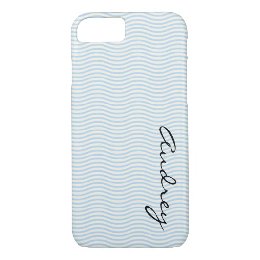 CustomName Blue Stripes Case-Mate iPhone Case (Achterkant)