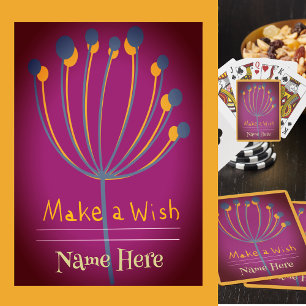 CustomName, Magische 8-distel Branch, Paarse BKGD Pokerkaarten