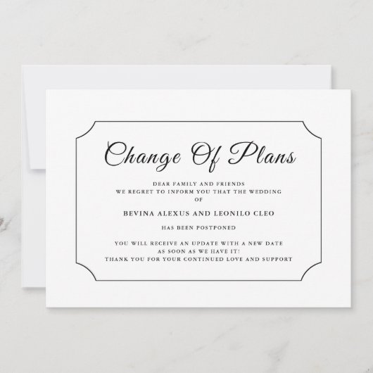 CustomPhoto|Wijziging van plannen|Uitgestelde aank Kaart (Voorkant)