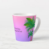 CustomText/Tropical Kawaii Toucan Beach Rainbow Latte Mok (Rechterhoek)