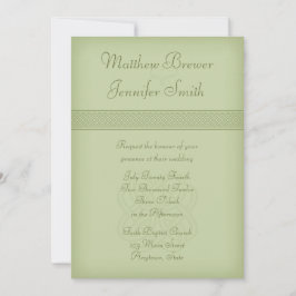 Custon Green Irish Celtic Knot Wedding Invitation Kaart