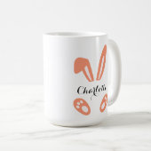 Custon Rabbit Pints Leopard Koffiemok (Voorkant rechts)
