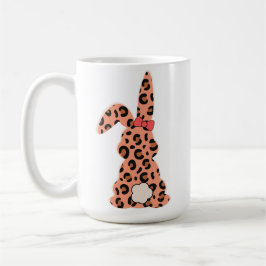 Custon Rabbit Pints Leopard Koffiemok