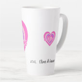 Custon Retro Heart Mama Latte Mok (Rechterhoek)