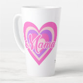 Custon Retro Heart Mama Latte Mok (Linkerhoek)