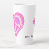 Custon Retro Heart Mama Latte Mok (Voorkant)