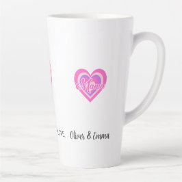 Custon Retro Heart Mama Latte Mok