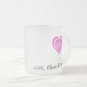 Custon Retro Heart Mama Matglas Koffiemok (Voorkant rechts)