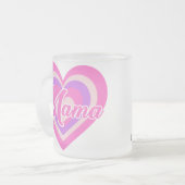 Custon Retro Heart Mama Matglas Koffiemok (Voorkant links)