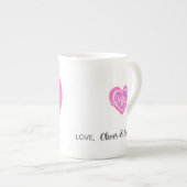 Custon Retro Heart Mama Porselein Kop (Voorkant rechts)