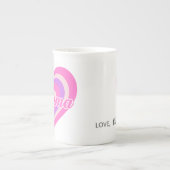 Custon Retro Heart Mama Porselein Kop (Voorkant)