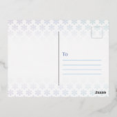 Custum Foto Prettige feestdagen Typografie Snowfla (Achterkant)