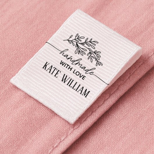  Cut and sew Handmade with love Custom  Grosgrain Lint