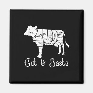 Cut and Ste Koe - Beef Butcher Snijd Vlees Diagra Magneet