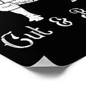 Cut and Ste Koe - Beef Butcher Snijd Vlees Diagra Poster (Hoek)