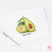 Cut avocado ronde sticker (Envelop)