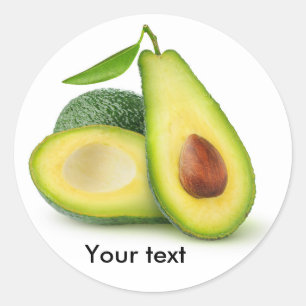 Cut avocado ronde sticker