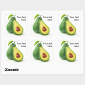 Cut avocado vierkante sticker (Vel)