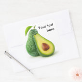 Cut avocado vierkante sticker (Envelop)