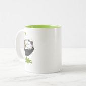 Cut Cat Matcha's Mug Tweekleurige Koffiemok (Voorkant links)