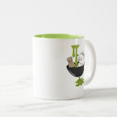 Cut Cat Matcha's Mug Tweekleurige Koffiemok (Voorkant rechts)