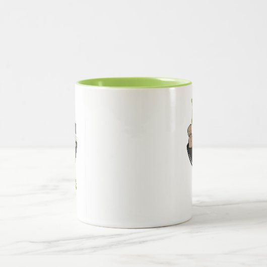 Cut Cat Matcha's Mug Tweekleurige Koffiemok (Center)