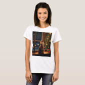 cut cat t-shart, cate T-shart Mannen basic T-shirt (Voorkant volledig)