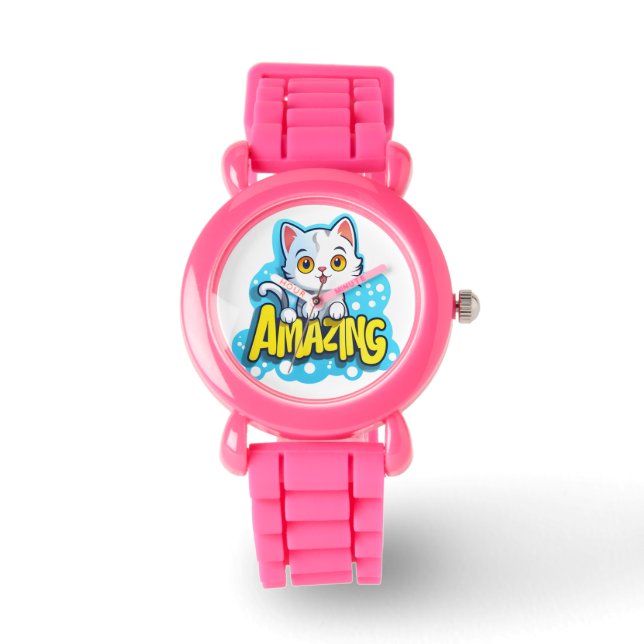 Cut Cat Watch Horloge (Voorkant)