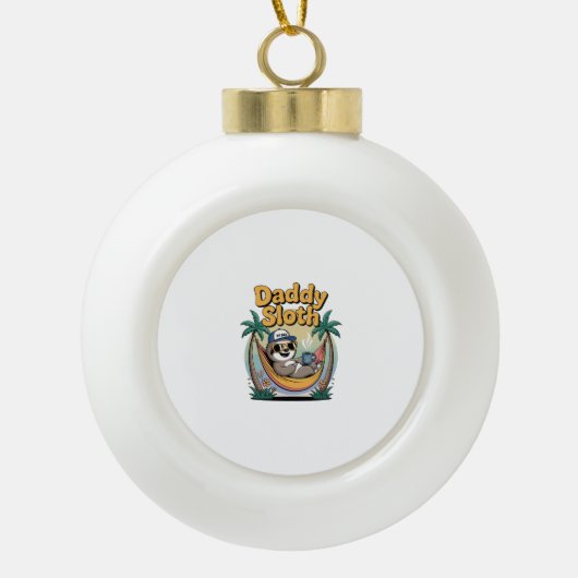 Cut Daddy Sloth Vader Keramische Bal Ornament (Voorkant)