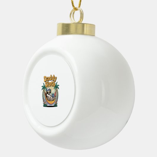 Cut Daddy Sloth Vader Keramische Bal Ornament (Rechts)