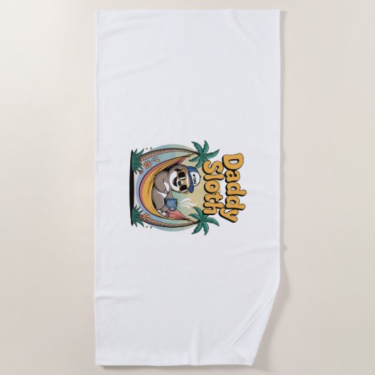 Cut Daddy Sloth Vader Strandlaken (Voorkant)