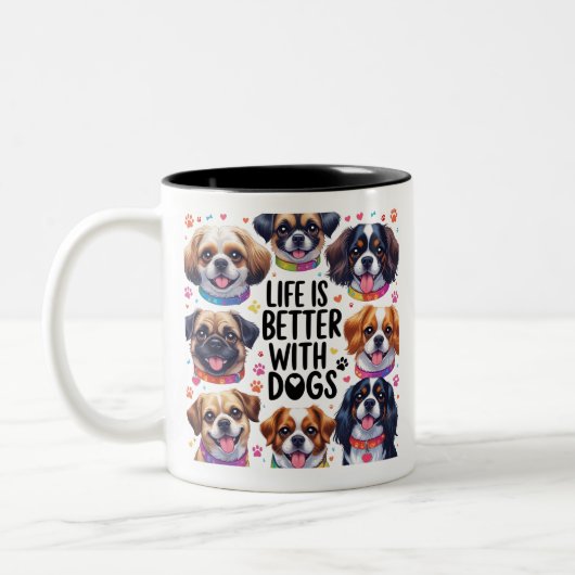 Cut Dog Mok Lover Gift Koffie Mok Cup Gift voor ha (Links)