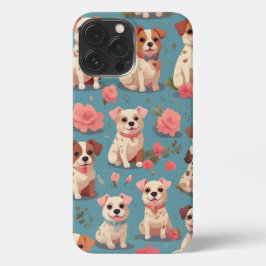Cut Dogs-patroon iPhone 13 Pro Max Hoesje
