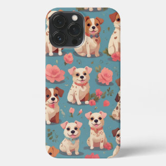 Cut Dogs-patroon iPhone 13 Pro Max Hoesje