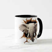 Cut Elephant achtergrond Mok (Voorkant rechts)