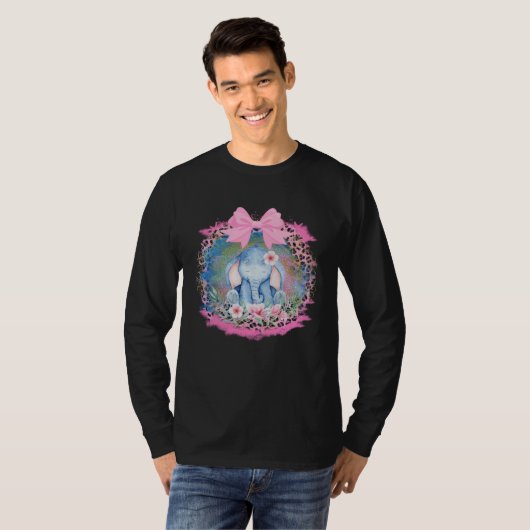 Cut Elephant Flower Boho Elephant T-shirt (Voorkant volledig)