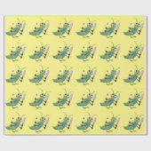 Cut green cricket insect cartoon illustratie cadeaupapier (Vlak)