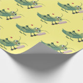Cut green cricket insect cartoon illustratie cadeaupapier (Hoek)