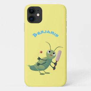 Cut green cricket insect cartoon illustratie Case-Mate iPhone case