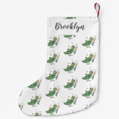 Cut green cricket insect cartoon illustratie kleine kerstsok (Achterkant)