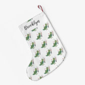 Cut green cricket insect cartoon illustratie kleine kerstsok (Achterkant (Hangend))
